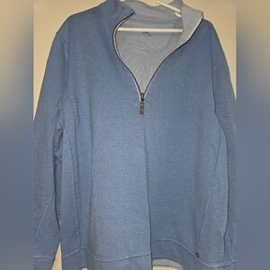 Men's Blue Half-Zip Sweater